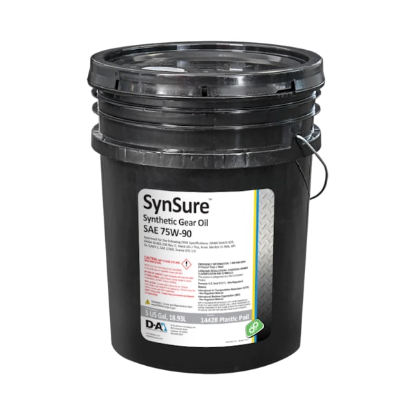 D-A Lubricant Co D-A SynSure Synthetic Gear Oil SAE 75W90 - 5 Gallon Plastic Pail 14428 - main